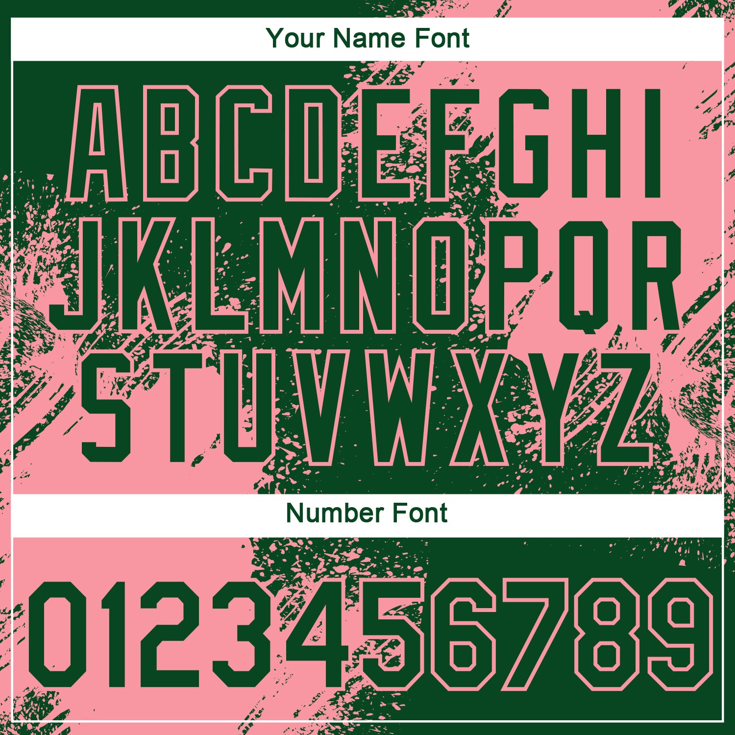 Custom Green Medium Pink 3D Pattern Design Abstract Brush Stroke Performance T-Shirt