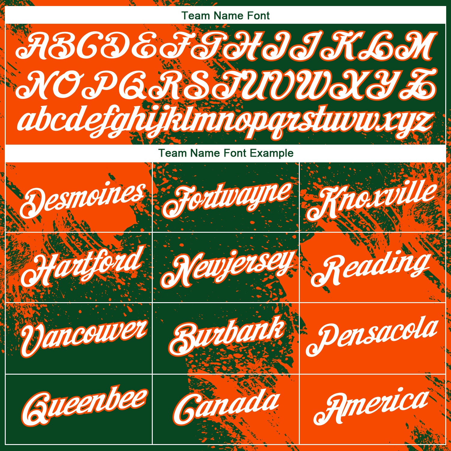 Custom Green White-Orange 3D Pattern Design Abstract Brush Stroke Performance T-Shirt