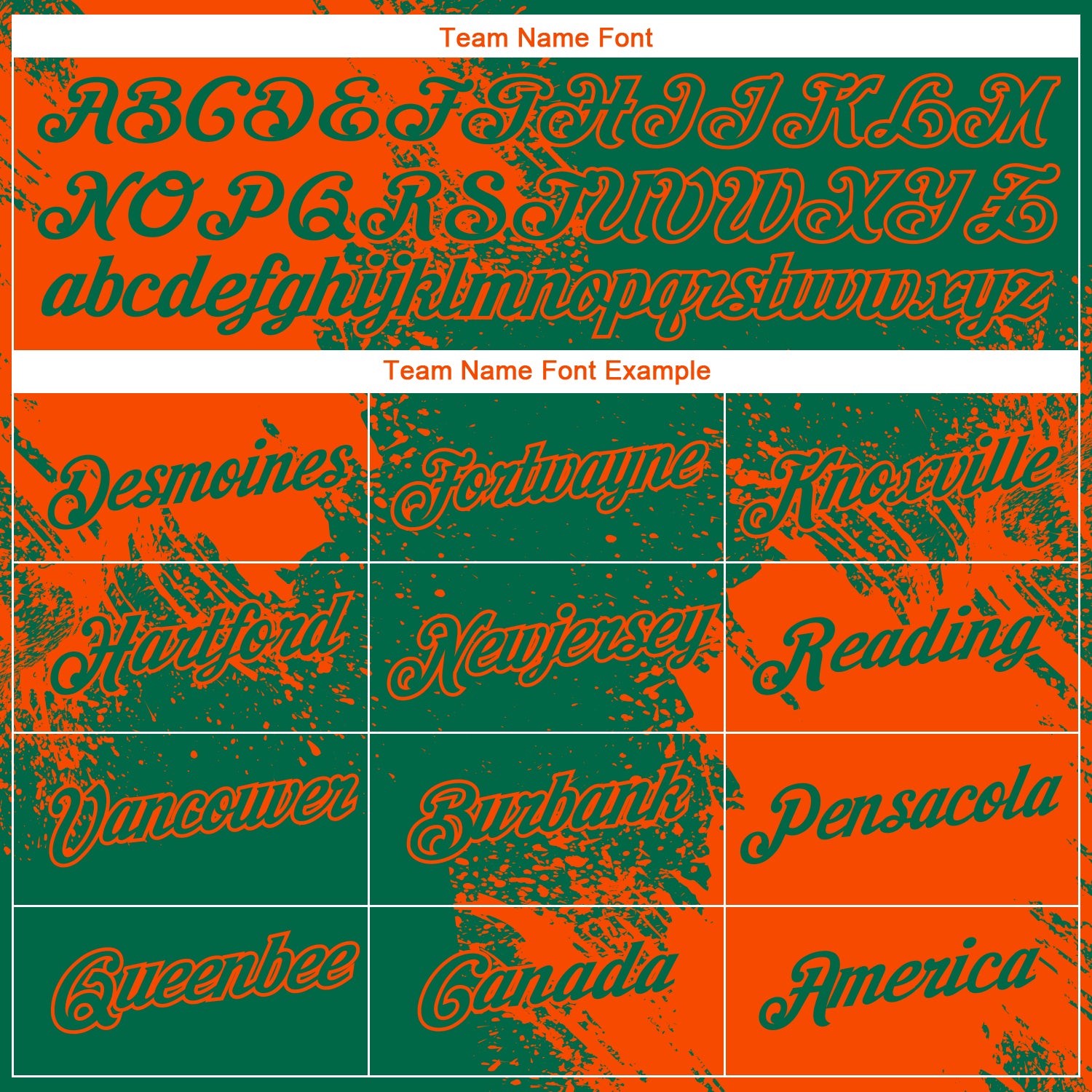 Custom Kelly Green Orange 3D Pattern Design Abstract Brush Stroke Performance T-Shirt