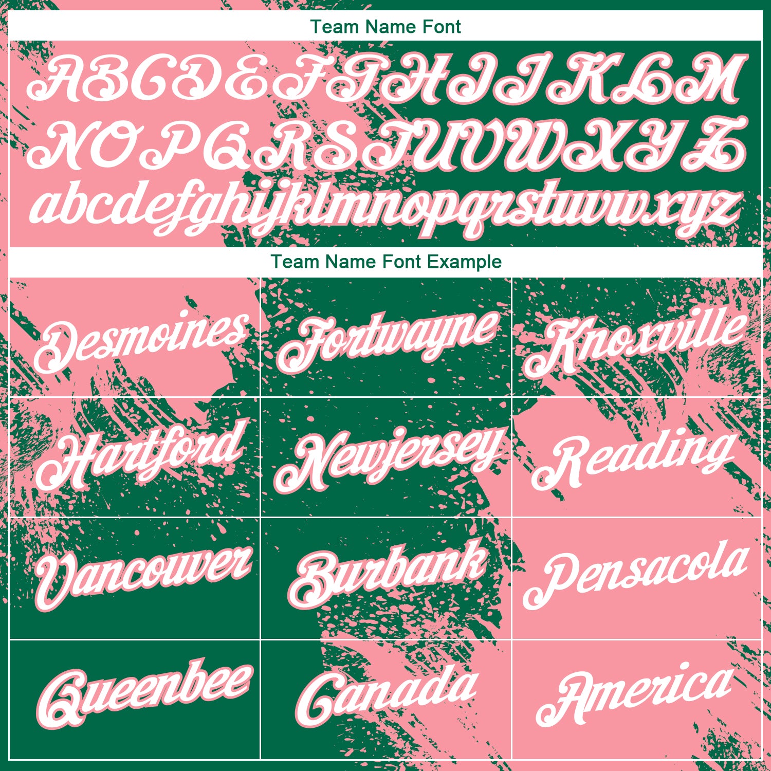 Custom Kelly Green White-Medium Pink 3D Pattern Design Abstract Brush Stroke Performance T-Shirt