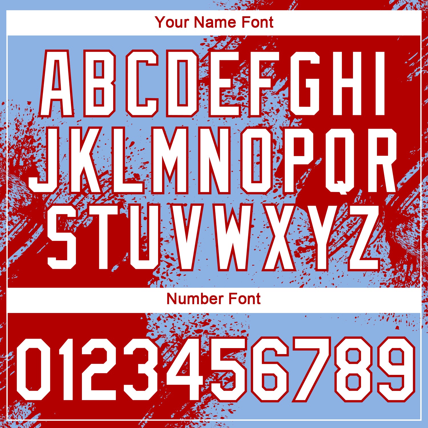 Custom Light Blue White-Red 3D Pattern Design Abstract Brush Stroke Performance T-Shirt