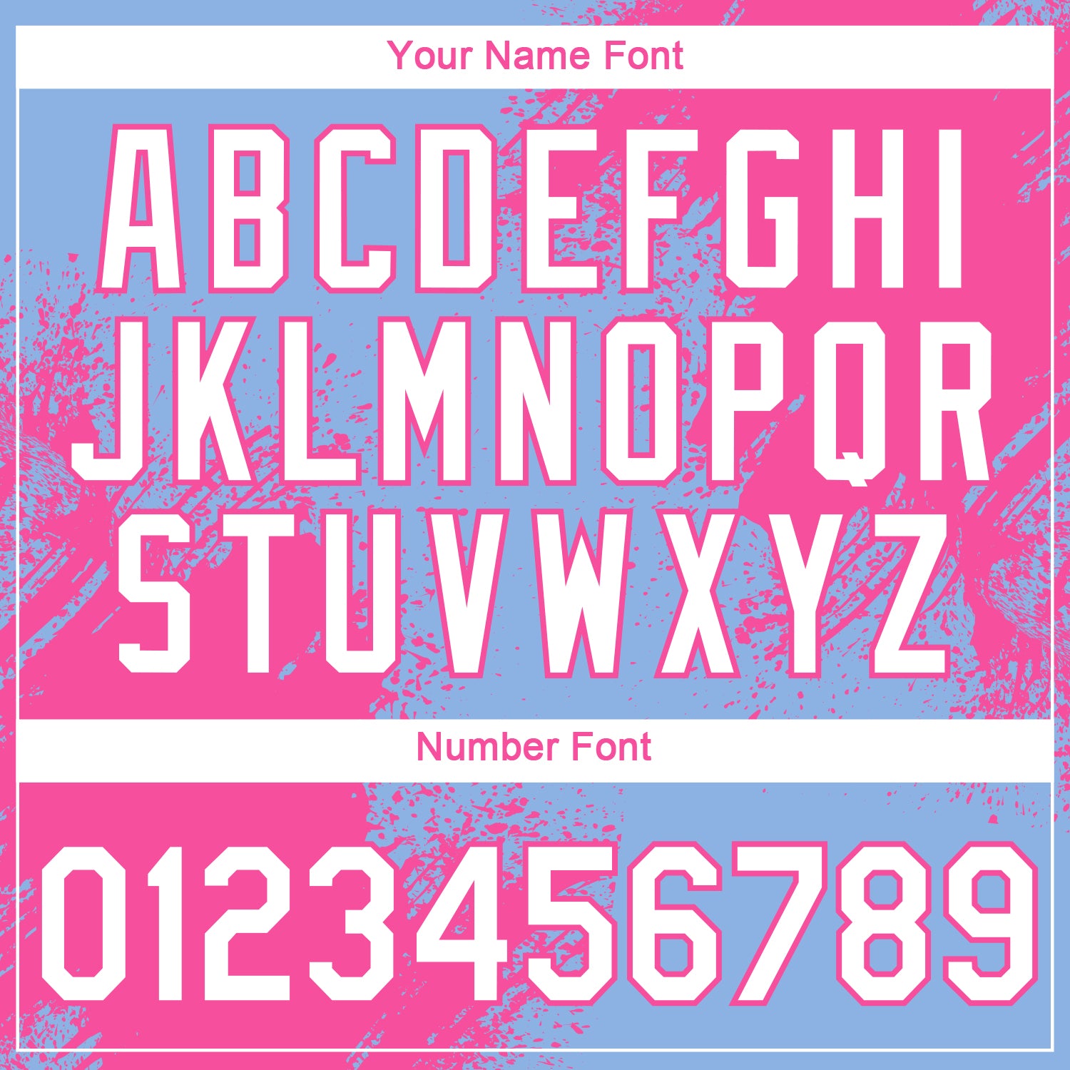 Custom Light Blue White-Pink 3D Pattern Design Abstract Brush Stroke Performance T-Shirt