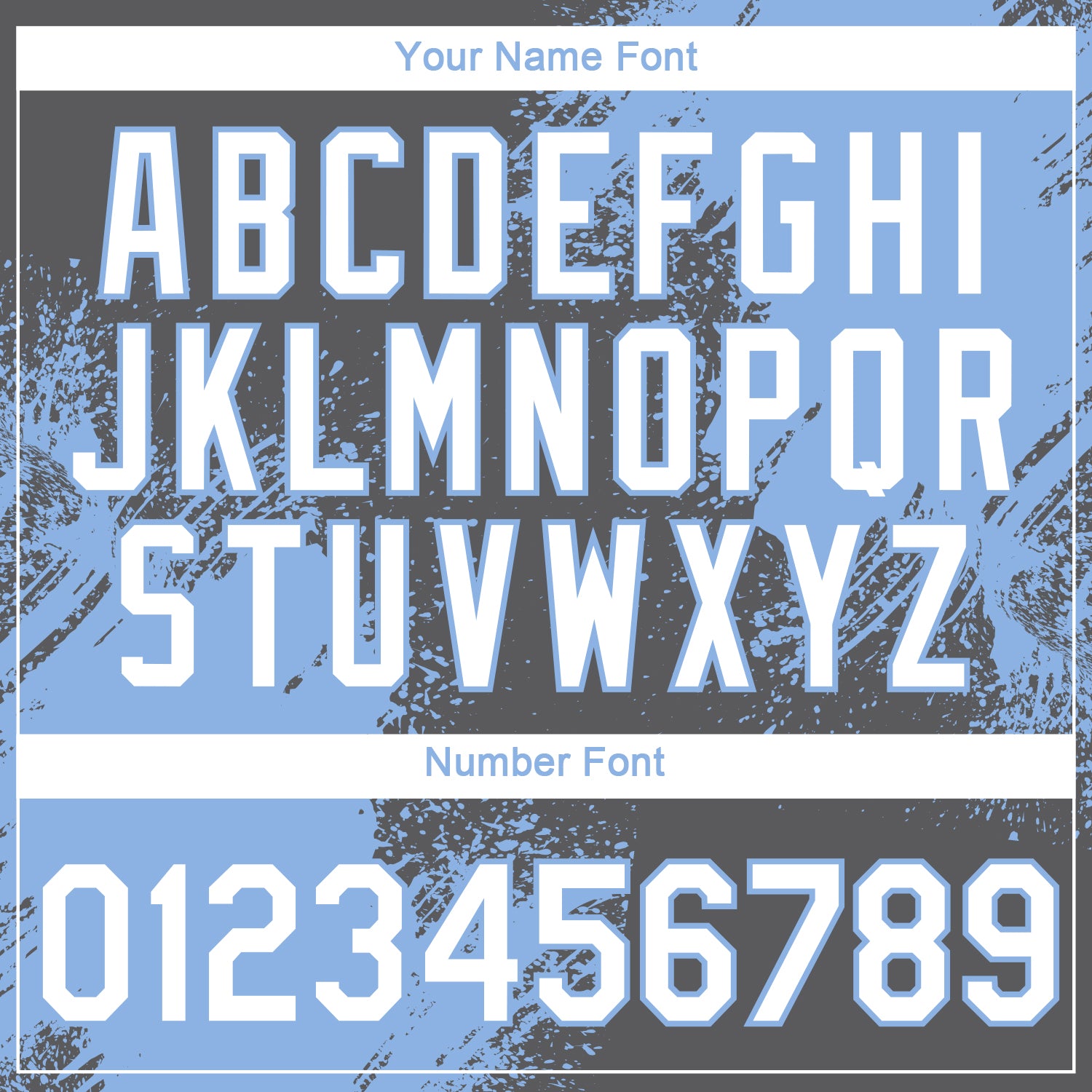 Custom Steel Gray White-Light Blue 3D Pattern Design Abstract Brush Stroke Performance T-Shirt