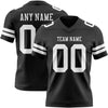 Custom Black White Authentic Football Jersey
