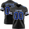 Custom Black Royal-White Authentic Football Jersey