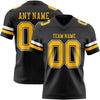 Custom Black Gold-White Authentic Football Jersey