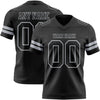 Custom Black Gray Authentic Football Jersey
