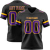 Custom Black Purple-Gold Authentic Football Jersey