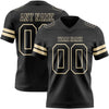 Custom Black Cream Authentic Football Jersey