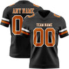 Custom Black Texas Orange-White Authentic Football Jersey