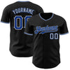Custom Black Royal-Gray Authentic Baseball Jersey