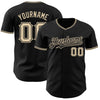 Custom Black City Cream Authentic Baseball Jersey