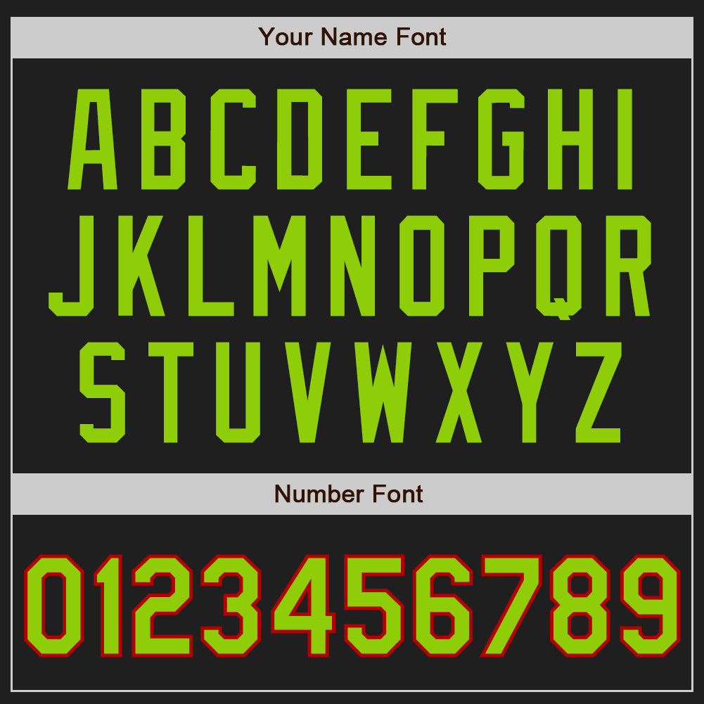 Custom Stitched Black Neon Green-Red Baseball Pullover Sweatshirt Hoodie