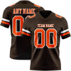 Custom Brown Orange-White Authentic Football Jersey