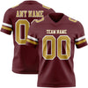 Custom Burgundy Old Gold-White Authentic Football Jersey