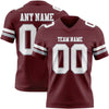 Custom Burgundy White-Gray Authentic Football Jersey