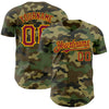 Custom Camo Crimson-Gold Authentic Salute To Service Baseball Jersey