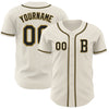 Custom Cream Black-Old Gold Authentic Baseball Jersey