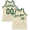 Custom Cream Green Authentic Throwback Basketball Jersey