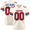 Custom Cream Red-Royal Authentic Football Jersey