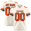 Custom Cream Orange-Black Authentic Football Jersey