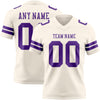Custom Cream Purple Authentic Football Jersey