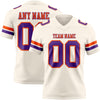 Custom Cream Purple-Orange Authentic Football Jersey