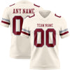 Custom Cream Crimson-Gray Authentic Football Jersey