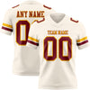 Custom Cream Crimson-Gold Authentic Football Jersey