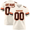 Custom Cream Brown-Orange Authentic Football Jersey
