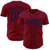 Custom Crimson Navy Authentic Baseball Jersey