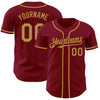 Custom Crimson Old Gold Authentic Baseball Jersey
