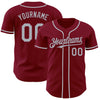 Custom Crimson Gray Authentic Baseball Jersey
