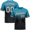 Custom Panther Blue White-Black Fade Fashion Performance T-Shirt