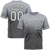 Custom Gray Steel Gray-Black Fade Fashion Performance T-Shirt