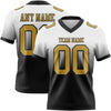 Custom White Old Gold-Black Authentic Fade Fashion Football Jersey