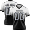 Custom White Gray-Black Authentic Fade Fashion Football Jersey