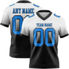 Custom White Powder Blue-Black Authentic Fade Fashion Football Jersey