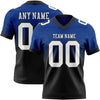 Custom Royal White-Black Authentic Fade Fashion Football Jersey