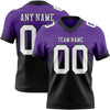 Custom Purple White-Black Authentic Fade Fashion Football Jersey