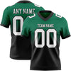 Custom Kelly Green White-Black Authentic Fade Fashion Football Jersey