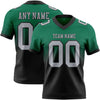 Custom Kelly Green Gray-Black Authentic Fade Fashion Football Jersey