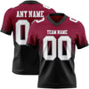 Custom Maroon White Black-Gray Authentic Fade Fashion Football Jersey