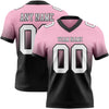 Custom Light Pink White-Black Authentic Fade Fashion Football Jersey