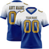 Custom White Old Gold-Royal Authentic Fade Fashion Football Jersey