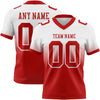 Custom White Red Authentic Fade Fashion Football Jersey