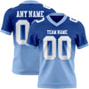 Custom Royal White-Light Blue Authentic Fade Fashion Football Jersey