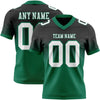 Custom Black White-Kelly Green Authentic Fade Fashion Football Jersey