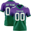 Custom Purple White-Kelly Green Authentic Fade Fashion Football Jersey