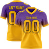Custom Purple Gold-Black Authentic Fade Fashion Football Jersey